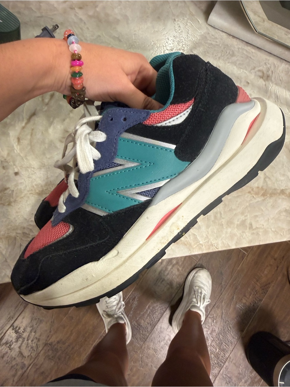 New Balance Women's Teal, Coral & Black Retro Runner